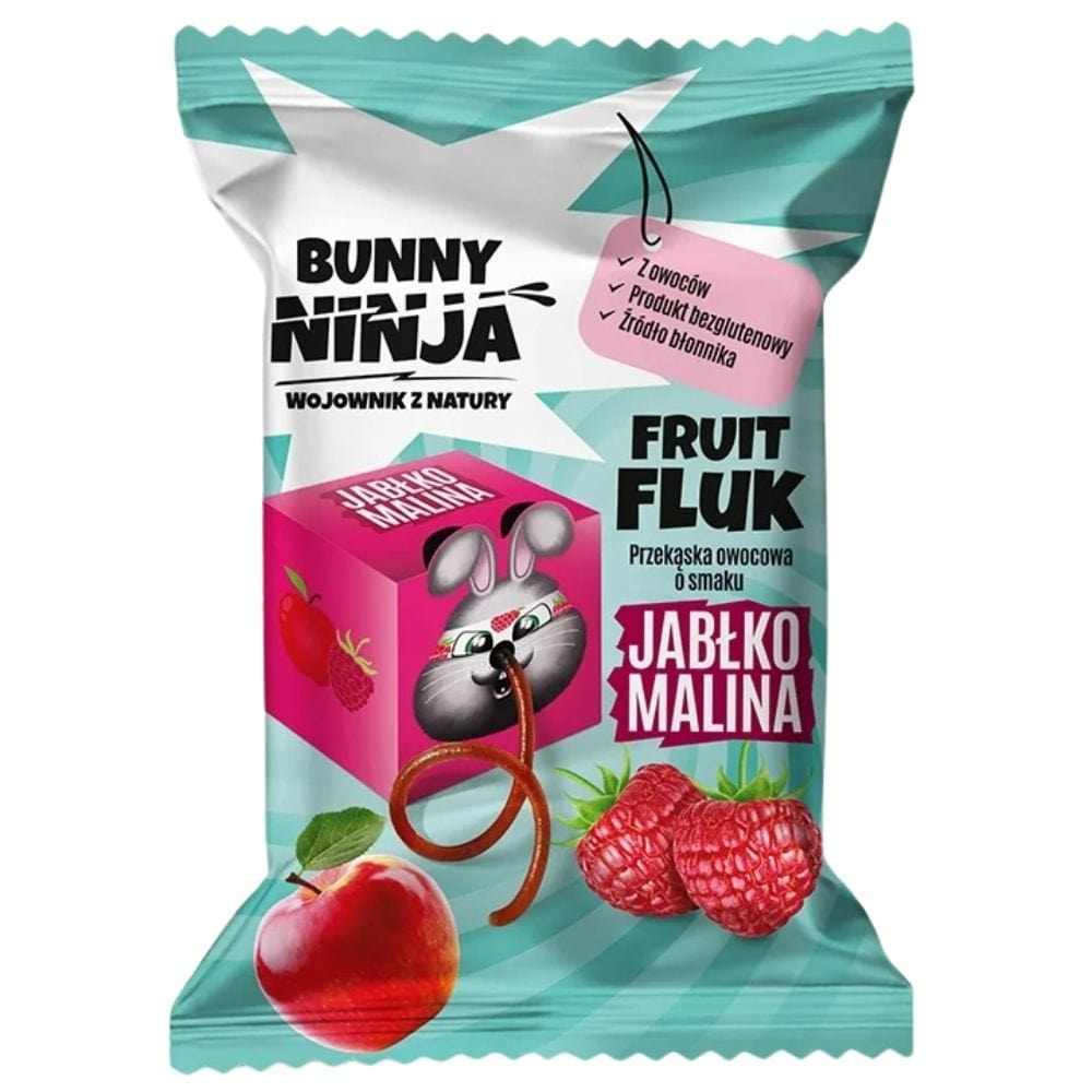 Bunny Ninja Fruit Fluk Fruit Snack Apple-Raspberry - 15 g