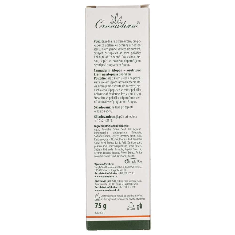 Cannaderm Atopos Cream for AD and Psoriasis - 75 g