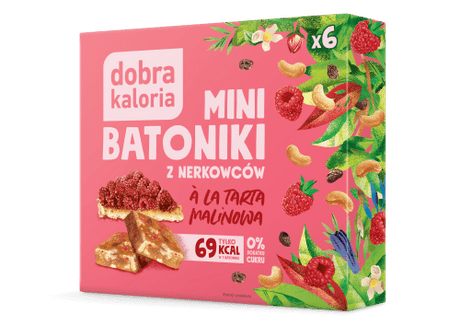 Dobra Kaloria Mini Cashew Bars with Raspberry Tart Flavour - 6x17 g