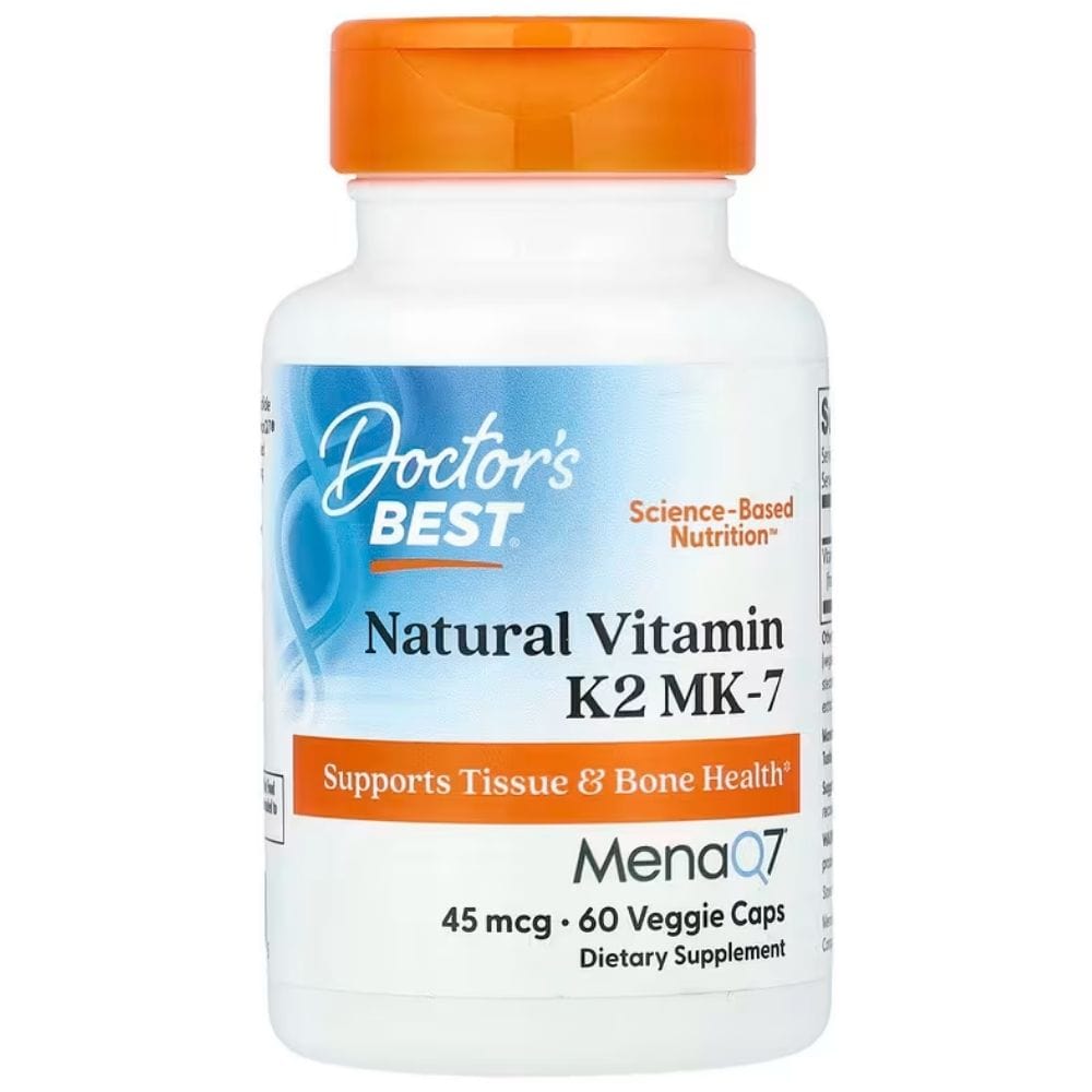 Doctor's Best Natural Vitamin K2 MK-7 with MenaQ7® 45 mcg - 60 Capsules