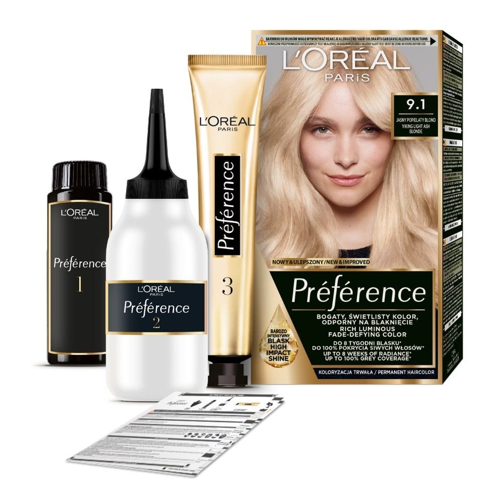 L'Oréal Paris Preference Hair Colour, Z9.1 Viking, Light Ash Blonde