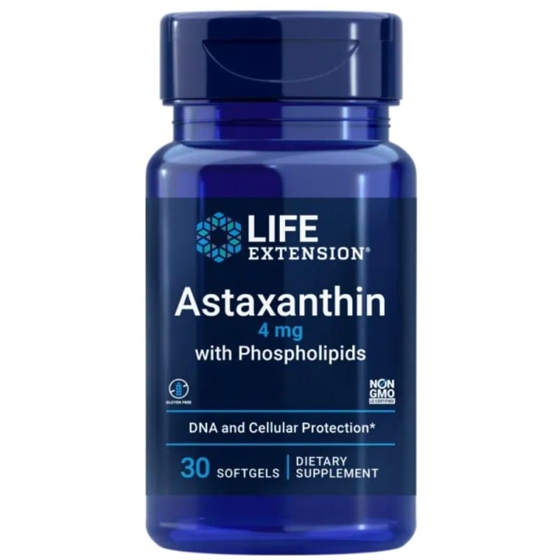 Life Extension Astaxanthin 4 mg with Phospholipids - 30 Softgels