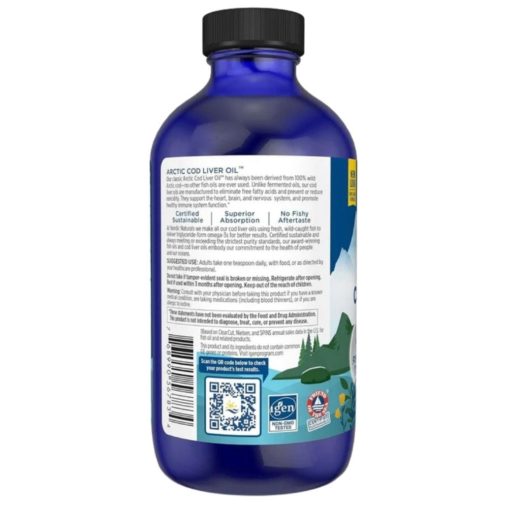 Nordic Naturals Arctic Cod Liver Oil, Strawberry - 237 ml