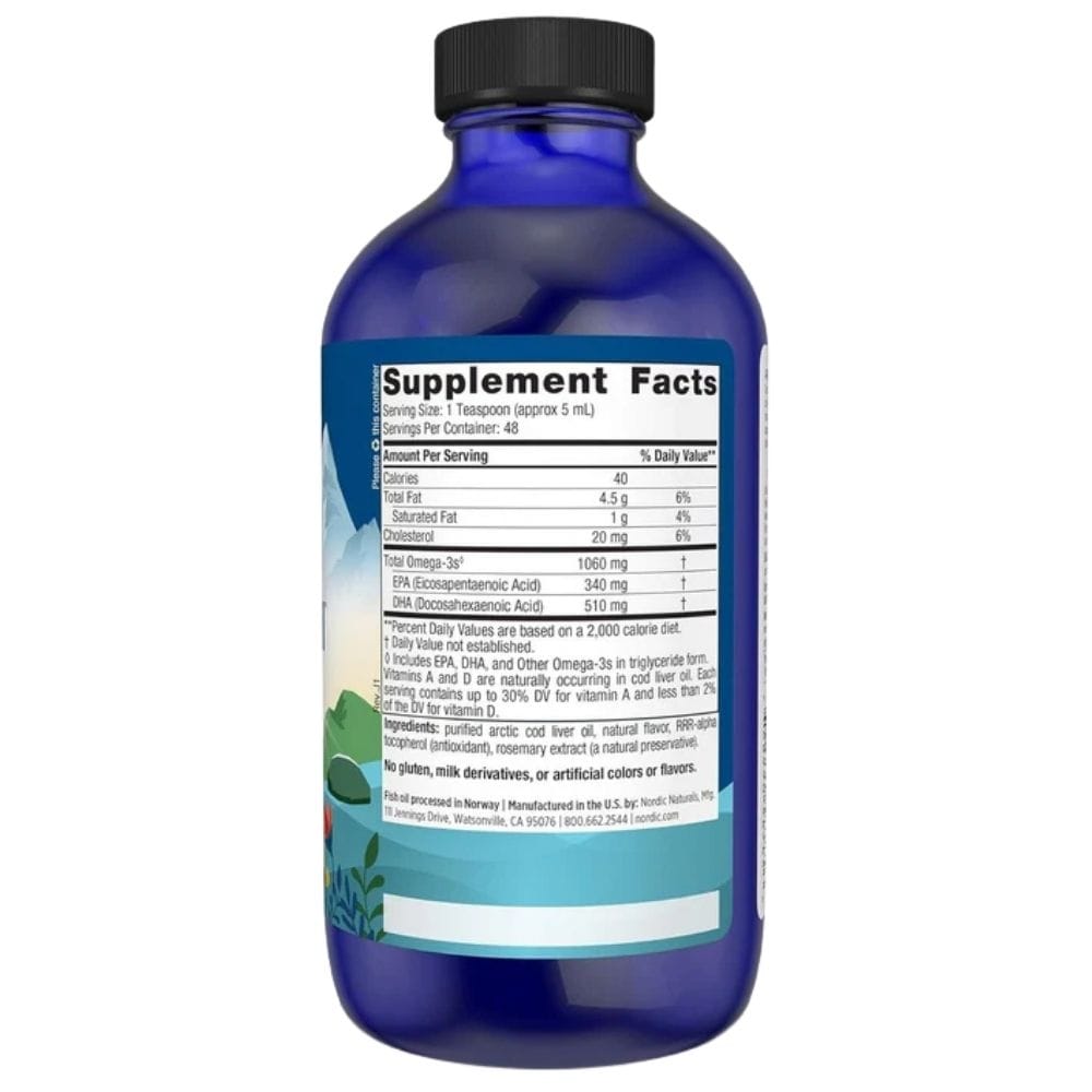 Nordic Naturals Arctic-D Cod Liver Oil, Lemon - 237 ml