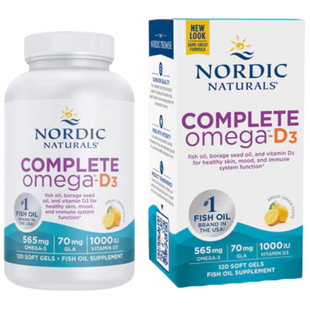 Nordic Naturals Complete Omega-D3, Lemon - 120 Capsules