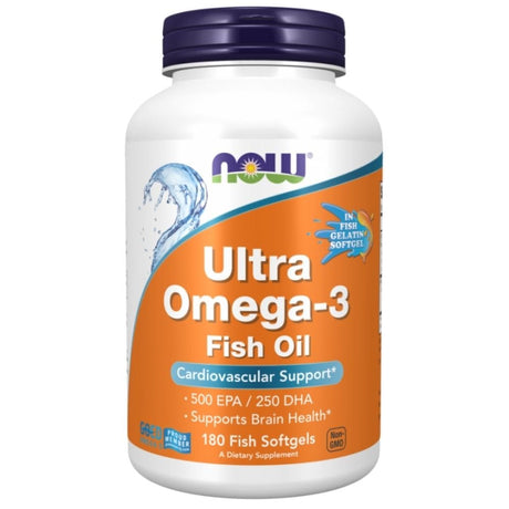 Now Foods Ultra Omega-3 Fish  - 180 Softgels
