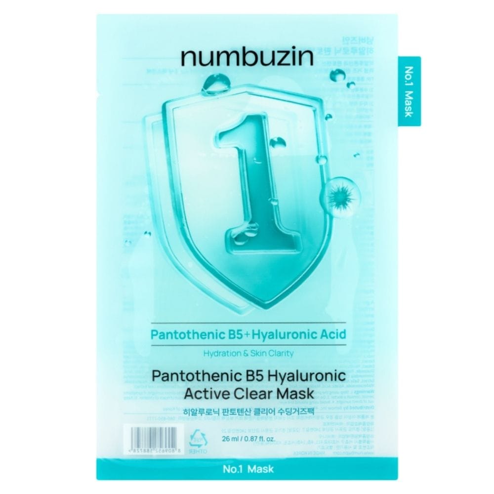 Numbuzin No.1 Pantothenic B5 Hyaluronic Active Clear Mask - 5 Pieces