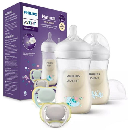 Philips Avent Baby Gift Bottle Set - 2 Bottles + 2 Pacifiers