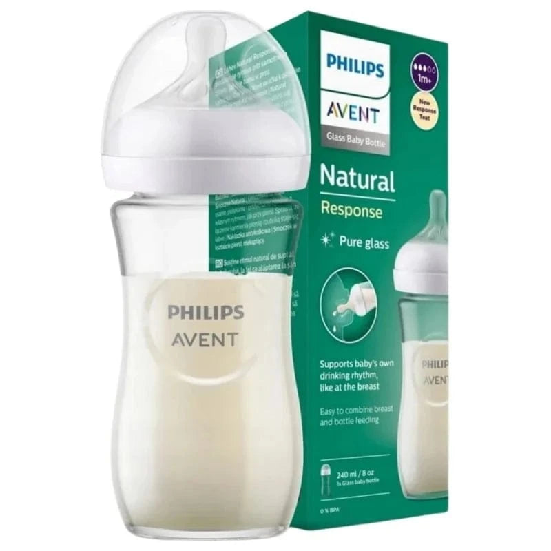 Philips Avent Philips Avent Responsive Natural, Glass Baby Bottle - 240 ml