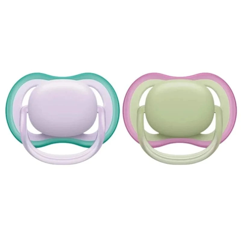 Philips Avent Ultra Air Pacifier, 0-6 Months, Girl - 2 Pieces