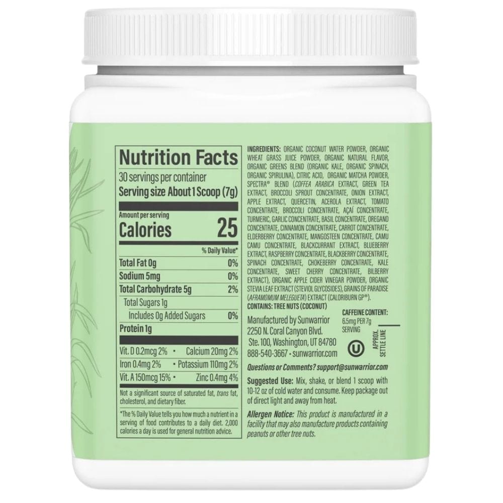 Sunwarrior Shape Thermo Greens, Green Apple - 210 g