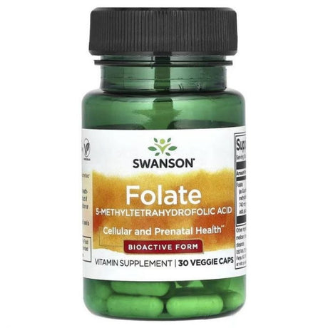 Swanson Folic Acid Folian Quatrefolic - 30 Capsules