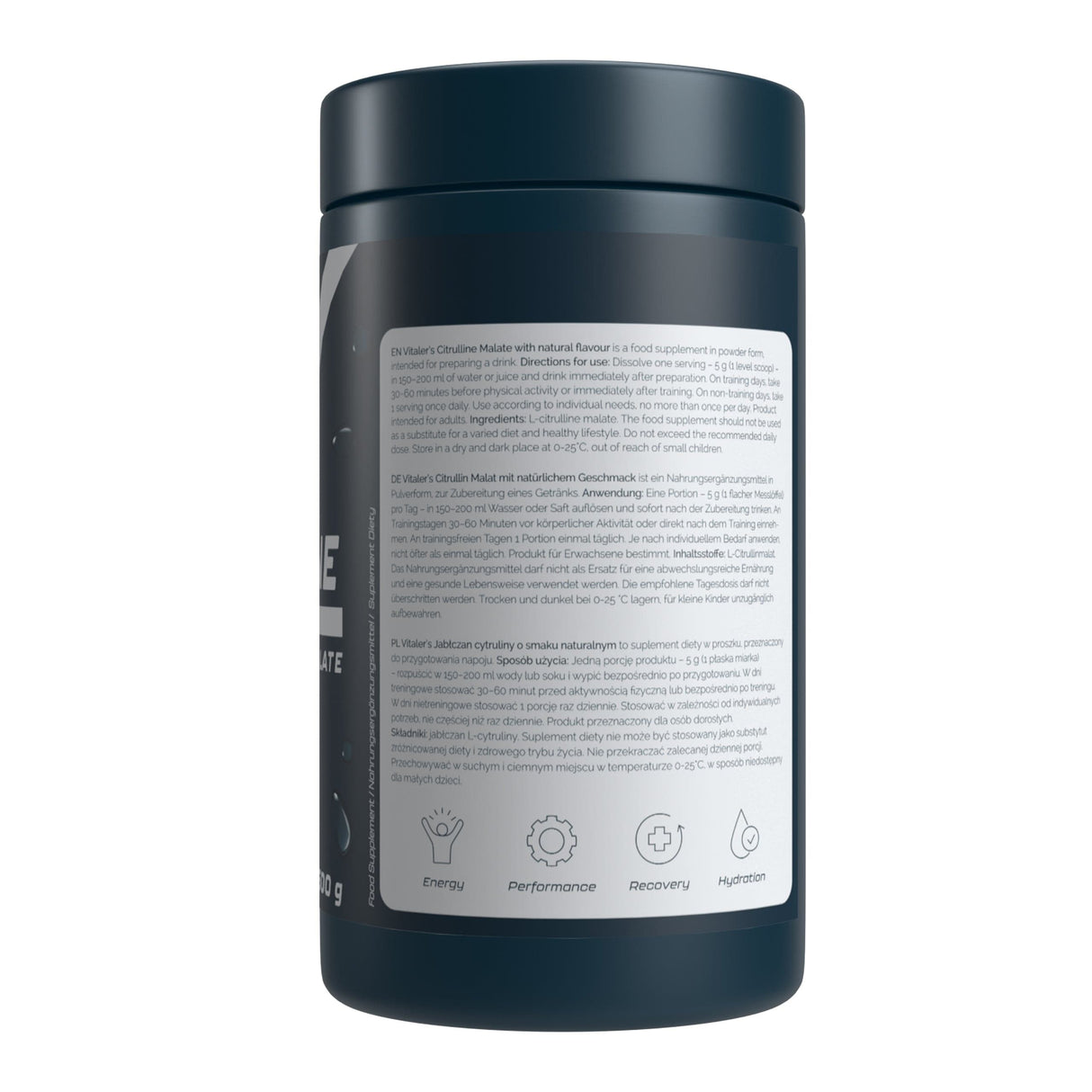 Vitaler's Sport Citrulline (L-Citrulline Malate), Powder - 500 g