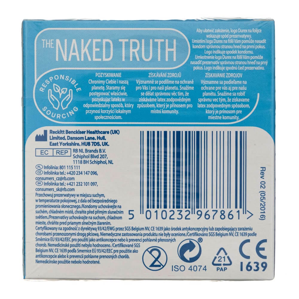 Durex Classic Condoms - 3 pieces