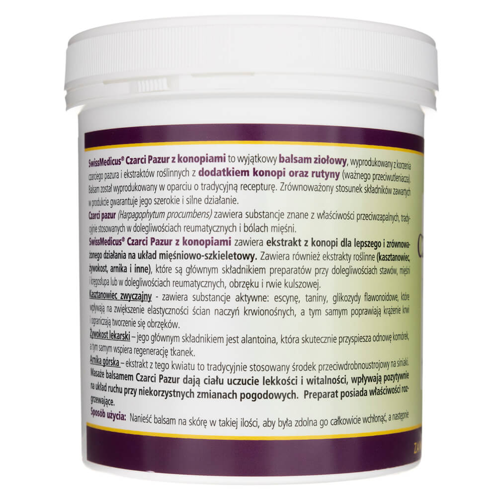 Herbamedicus Black Claw with Hemp Balm - 500 ml