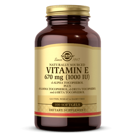 Solgar Vitamin E 670 mg (1000 IU) (d-Alpha Tocopherol) - 100 Softgels