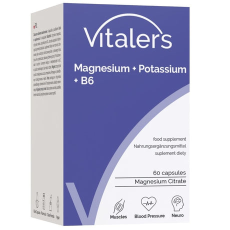 Vitaler's Magneesium 100 mg + kaalium 150 mg + vitamiin B6 6 mg – 60 kapslit