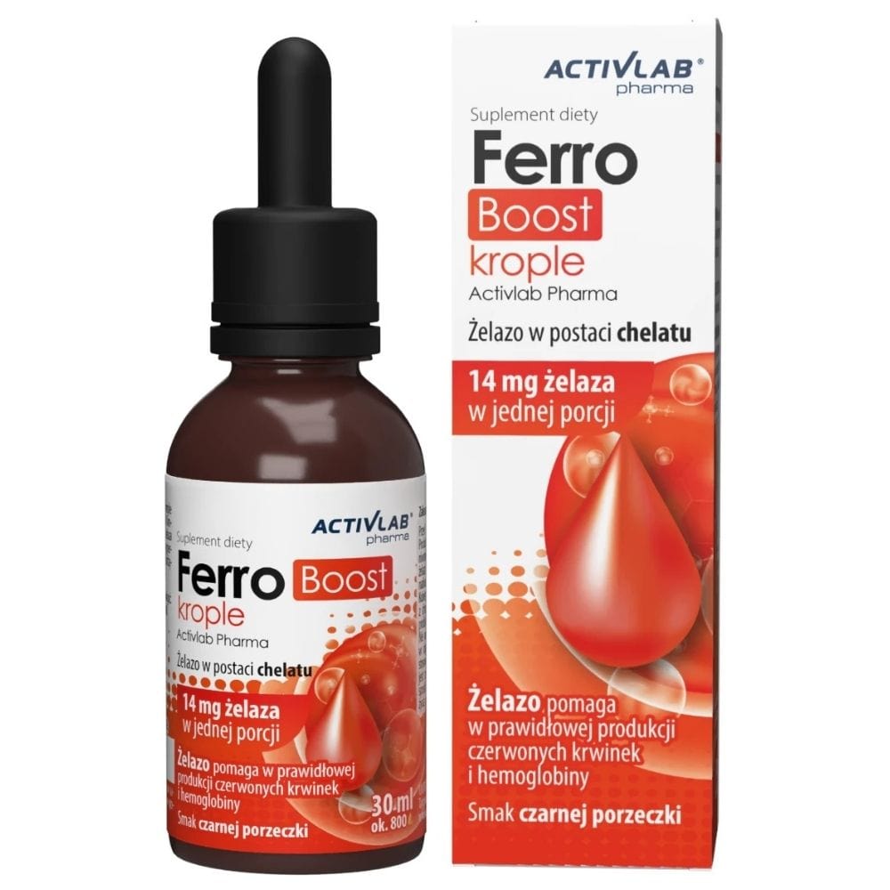 Activlab Pharma FerroBoost Iron in drops, Blackcurrant - 30 ml