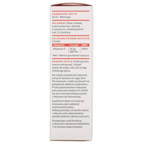 Aura Herbals Vitamin D3 Junior, drops 800 IU - 30 ml