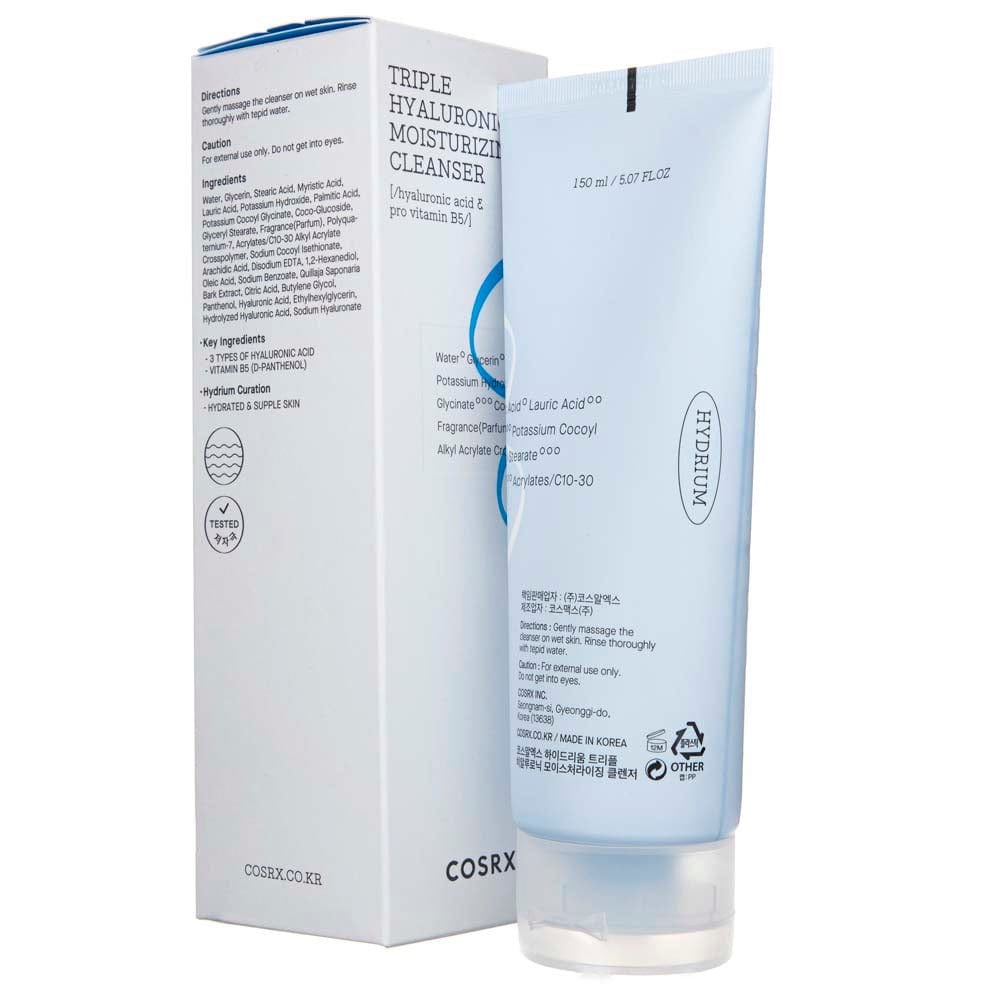 COSRX Hydrium Triple Hyaluronic Moisture Cleanser - 150 ml