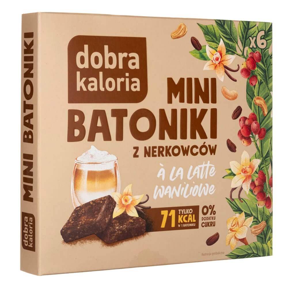 Dobra Kaloria Mini Cashew Bars à la Latte Vanilla - 6x17g