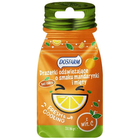 Dosfarm Refreshing Dragees with Vitamin C, Mandarin and Mint - 16 g