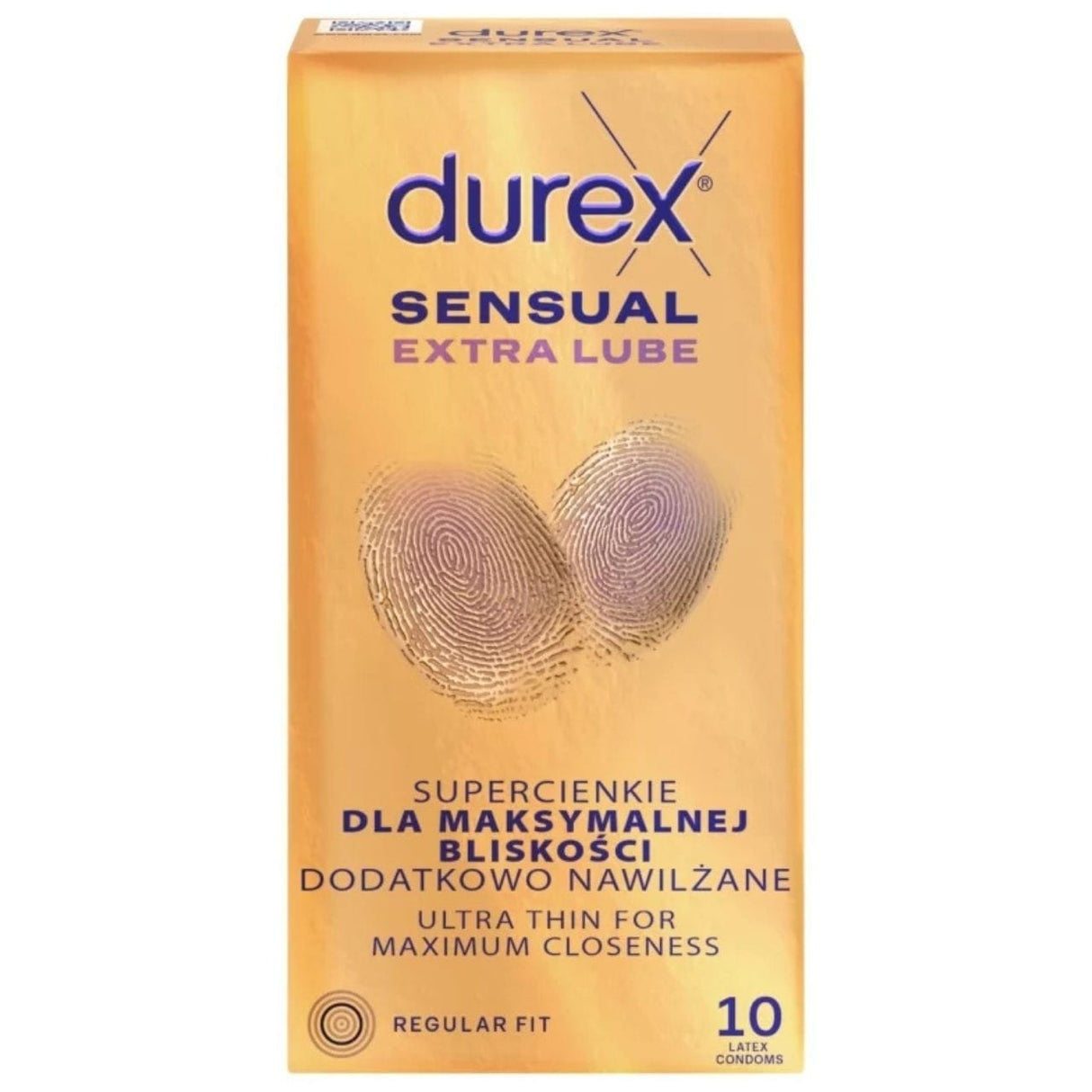 Durex Sensual Extra Lube Super Thin Condoms - 10 Pieces