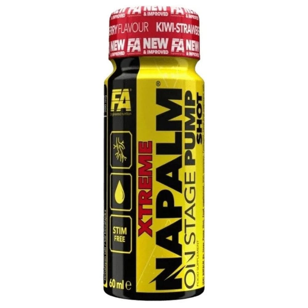 Fitness Authority NAPALM On Stage Pump Shot, Kiwi-Strawberry - 12 Pieces