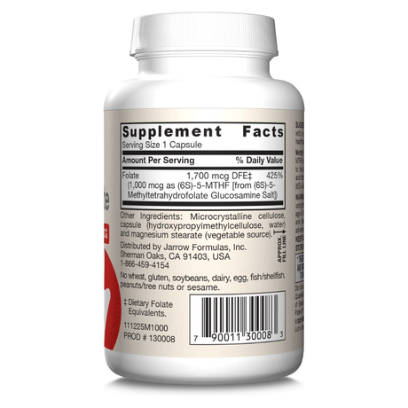 Jarrow Formulas Methyl Folate 1000 mcg - 100 Veg Capsules