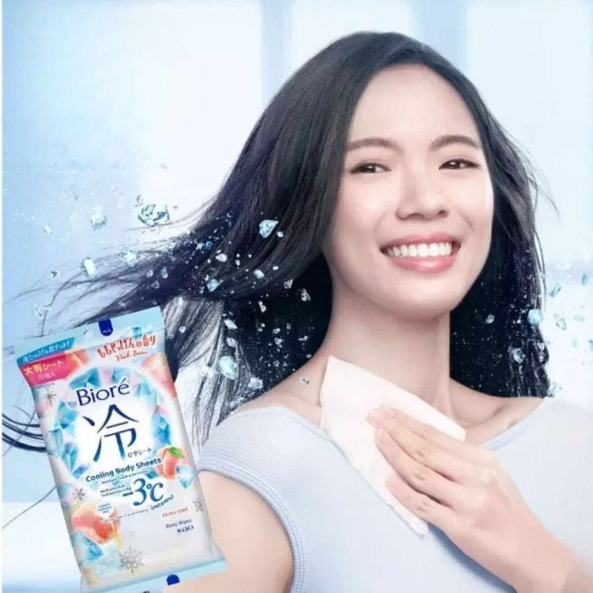 Kao Biore Cooling Body Wipes - 20 Wipes
