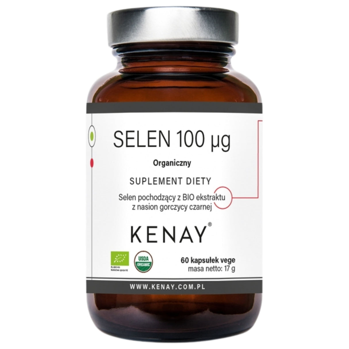 Kenay Organic Selenium 100 mcg - 60 Capsules