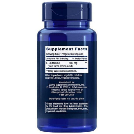 Life Extension L-Glutamine 500 mg - 100 Veg Capsules
