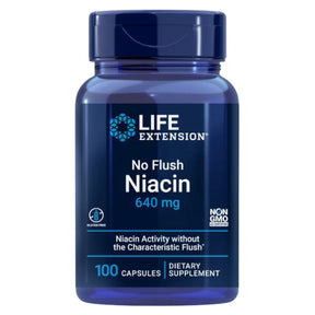 Life Extension No Flush Niacin 640 mg - 100 Capsules