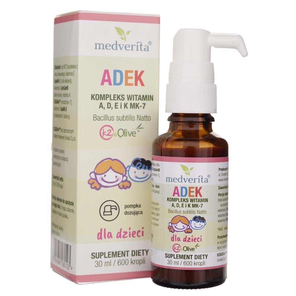 Medverita ADEK for Children - Vitamin A, D, E and K MK-7 Complex - 30 ml