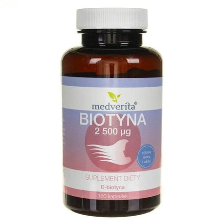 Medverita Biotin vitamin B7 (H) 2500 mcg - 180 Capsules