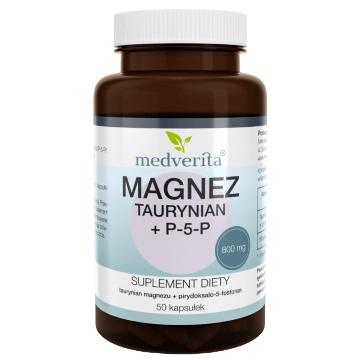 Medverita Magnesium Taurate + P-5-P - 50 Capsules