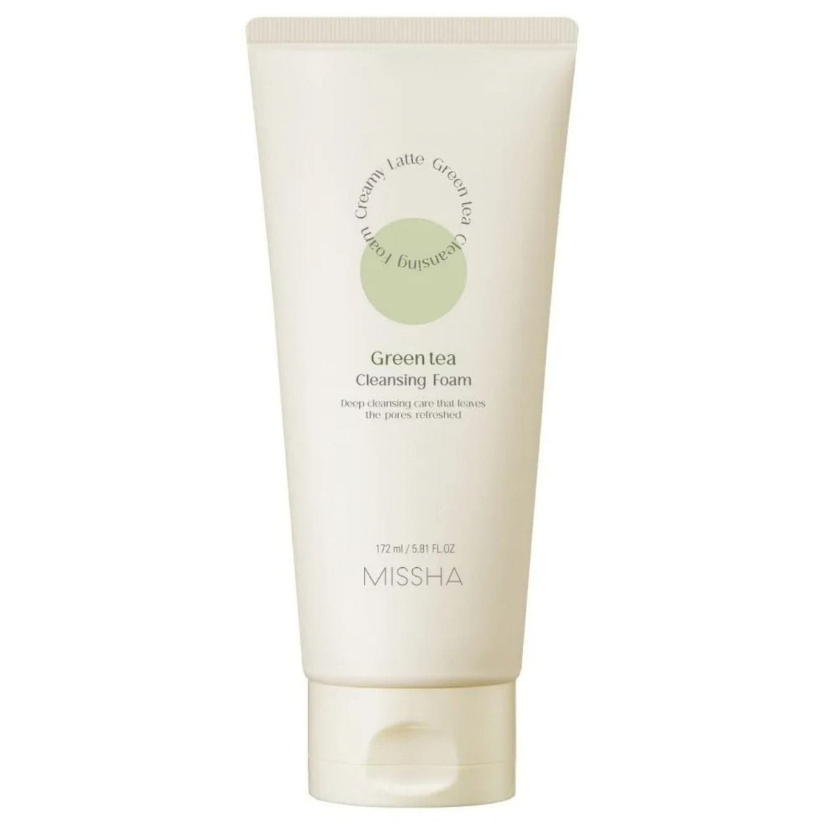 Missha Creamy Latte Cleansing Foam, Green Tea - 172 ml
