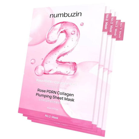 Numbuzin No.2 Rose PDRN Collagen Plumping Sheet Mask - 4 Pieces