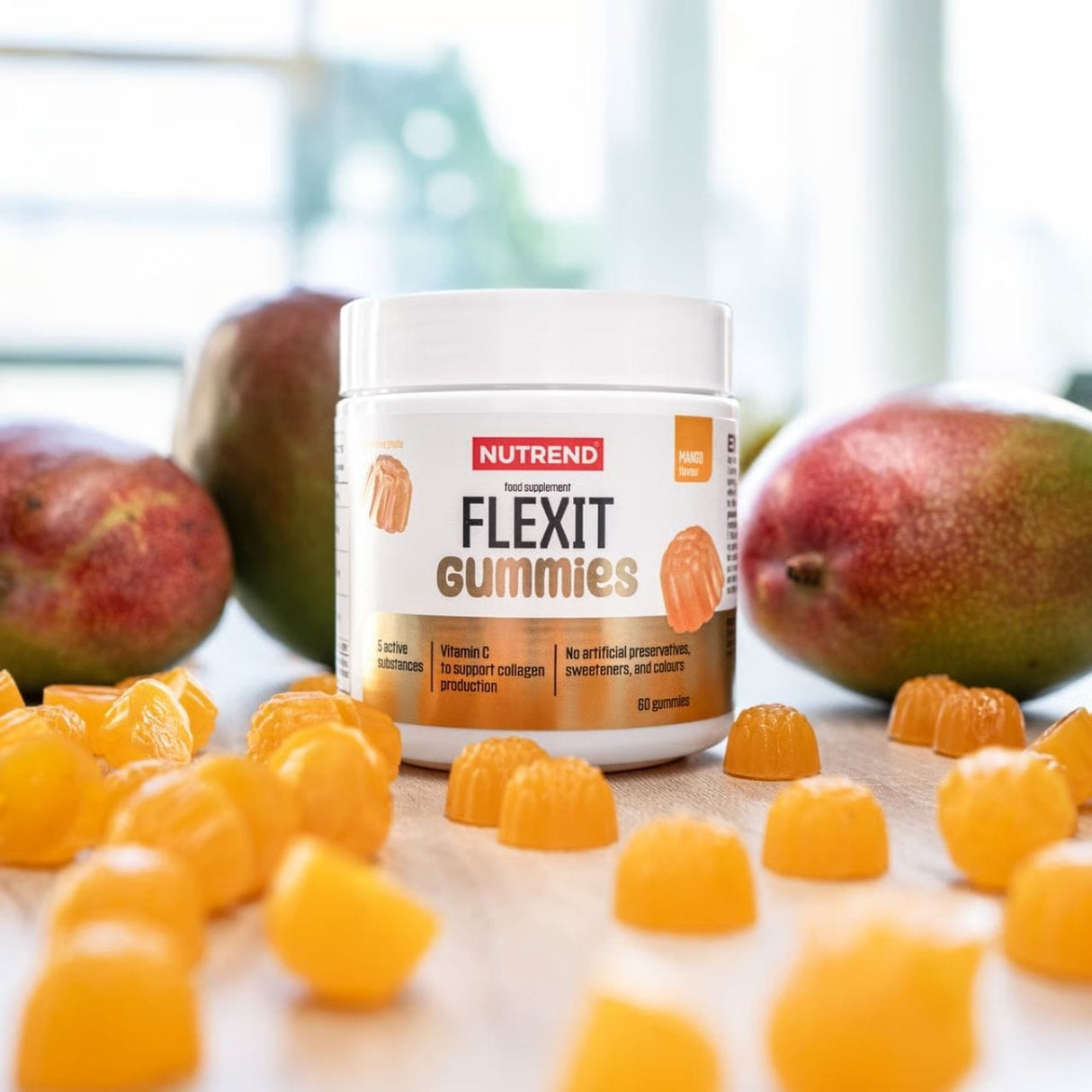 Nutrend Flexit Gummies, Mango – 60 Gummies