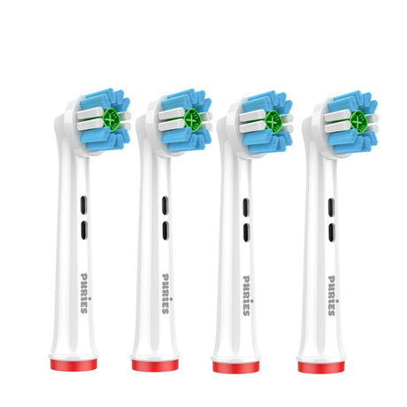 Puries Bright Electric Toothbrush Heads for Oral-B - 4 Pieces