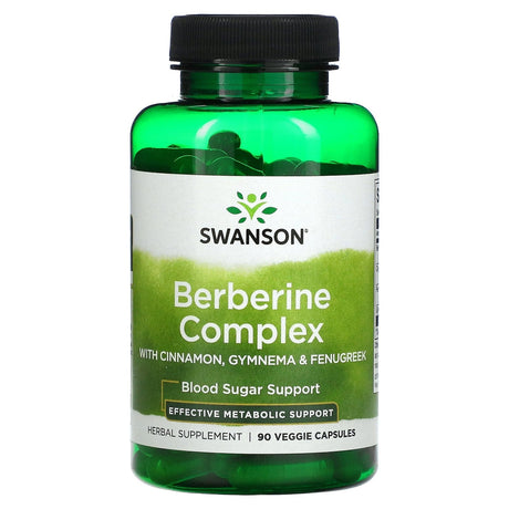 Swanson Berberine Complex with Cinnamon, Gymnema & Fenugreek - 90 Veg Capsules