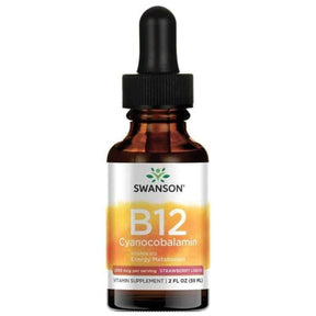 Swanson Liquid Vitamin B12, Strawberry - 59 ml