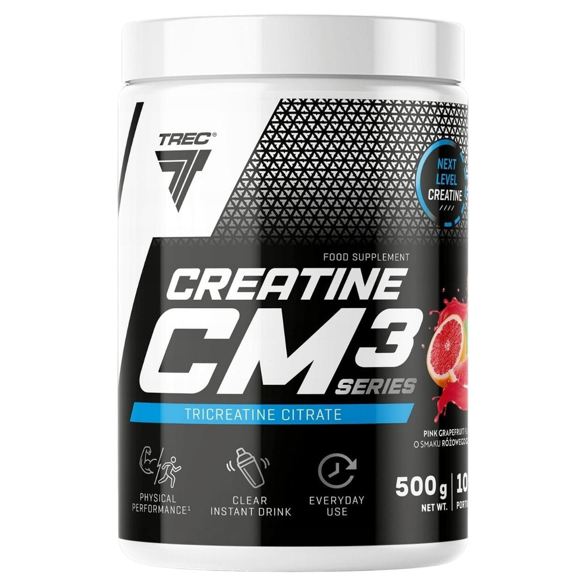 Trec Creatine CM3, Creatine Citrate Powder, Pink Grapefruit - 500 g