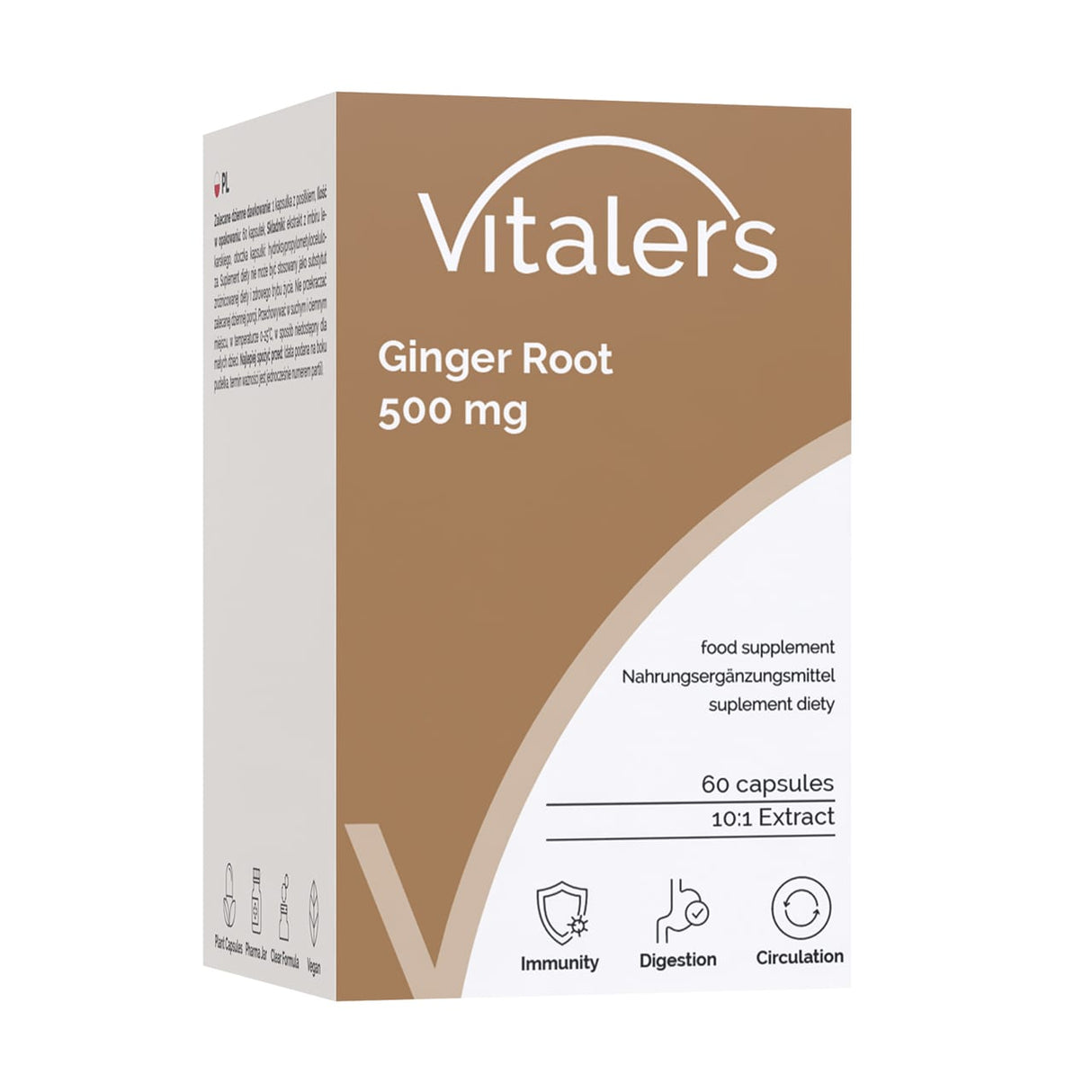 Vitaler's Ginger Root 500 mg – 60 Capsules