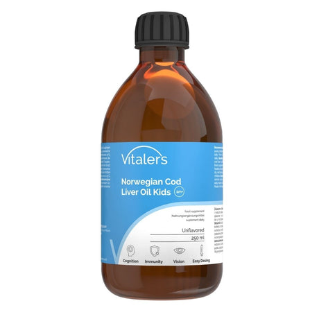 Vitaler's Norwegian Cod Liver Oil Kids Omega-3 1200 mg for Children - 250 ml