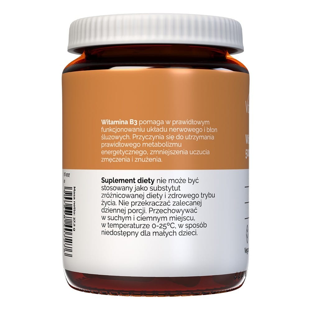 Vitaler's Vitamin B3 500 mg (Niacinamide) - 60 Capsules