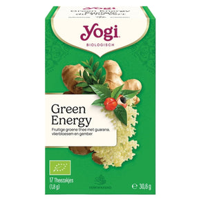 Yogi Tea Green Energy Green Tea with Herbs, Guarana and Kombucha - 17 Sachets