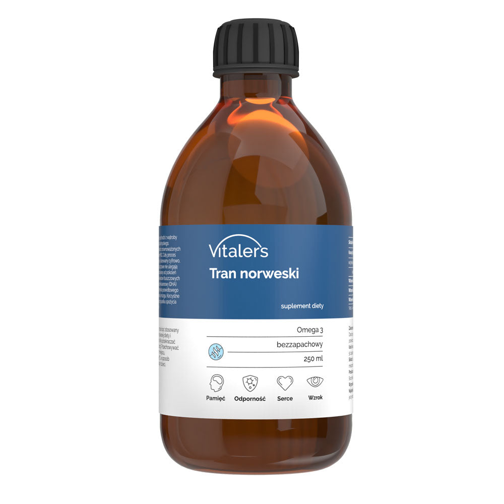 Vitaler's Omega-3 Norra kalamaksaõli, lõhnatu maitse 1200 mg - 250 ml