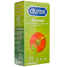 Durex Arouser Ribbed Condoms - 12 pieces