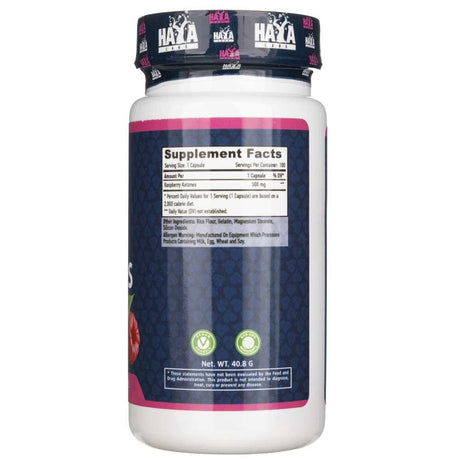 Haya Labs Raspberry Ketones 500 mg - 100 Capsules